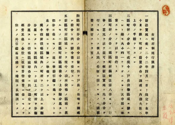 明治時代に制定された市制（地方自治法上の市制度）が施行された市を、その施行された日付順に並べたもので、詳細は下記に記載。