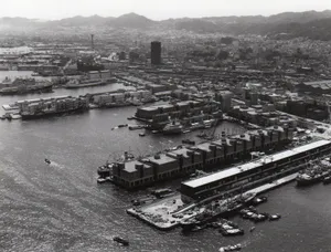 1970年頃の神戸港