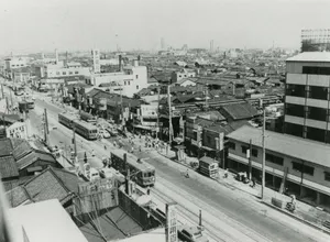 大橋地区市街地改造事業の施行前（1961年）